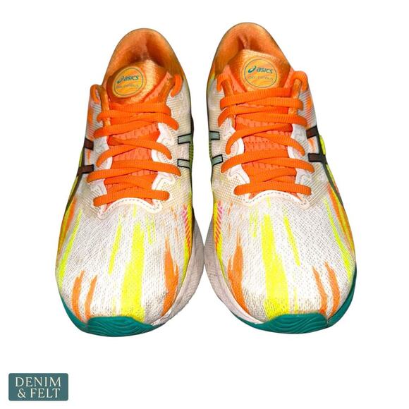 ASICS GEL-Nimbus 23 Women’s Running Shoes White Orange Teal Size 8 Cushion - Picture 4 of 14